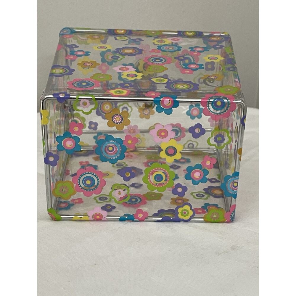 Caboodles Y2K Flower Power Takeout Box Purse Novelty Bag Acrylic Makeup Case - Picture 5 of 11